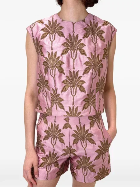 Cămașă Odeeh fără mâneci cu model floral roz