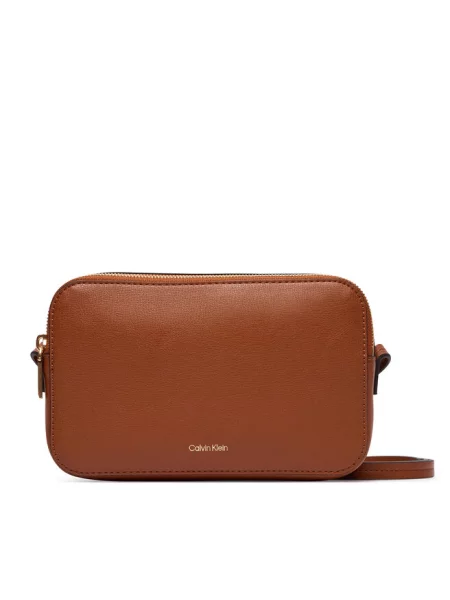 Calvin Klein torebka crossbody z imitacji skóry brązowa