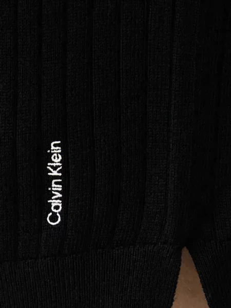 Gyapjú ruha Calvin Klein fekete