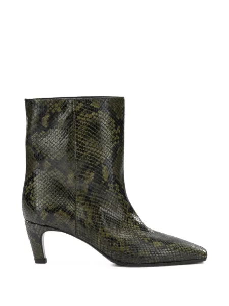 Botine Strategia Shoes din piele verde