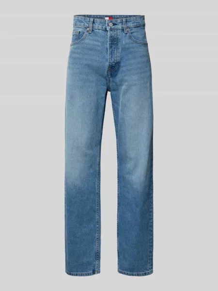 Jeansy o kroju loose fit z mieszanki bawełny Tommy Jeans niebieskie