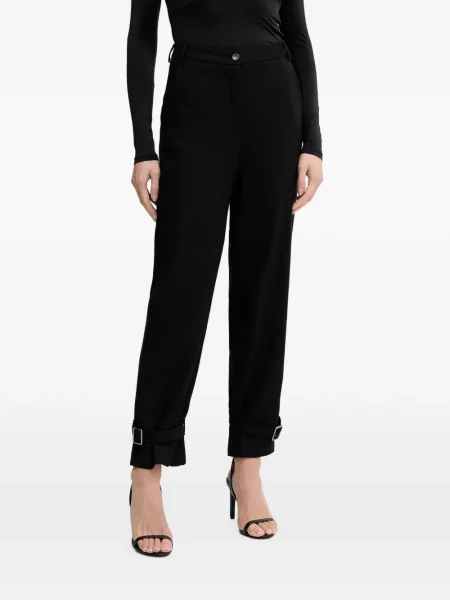 Pantaloni Sisley cu cataramă negru