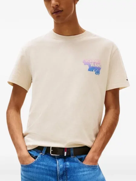 Tricou Tommy Jeans cu autograf