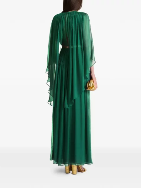 Rochie Alberta Ferretti cu decolteu în V verde