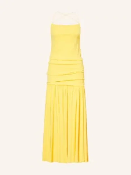 Jacquemus Večerní Šaty La Robe Abiha Z Jersey žlutá