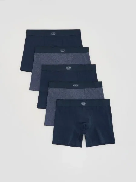 Reserved Set de 5 perechi de boxeri long bleumarin