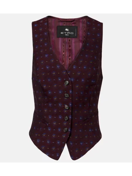Vestă Etro de lână cu model floral