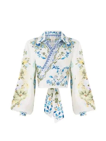 Bluzka Camilla w serca wiązana biała