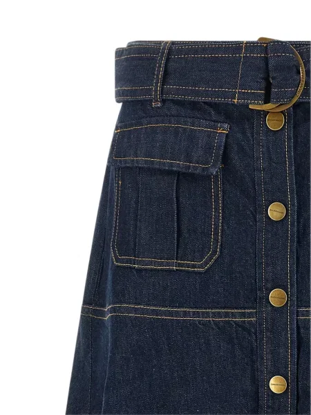Fustă din denim Zimmermann albastru