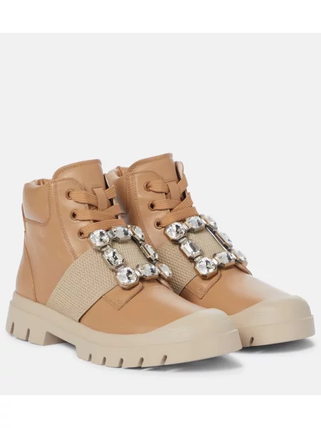 Ghete desert Roger Vivier din piele maro