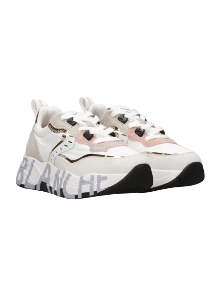 Sneakersy Voile Blanche z autografem skórzane eleganckie białe