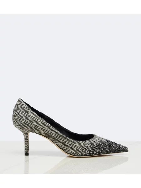 Pantofi cu toc Jimmy Choo cu model herringbone