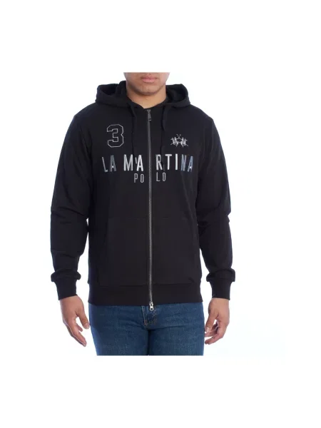 Bluza z kapturem La Martina z kapturem czarna