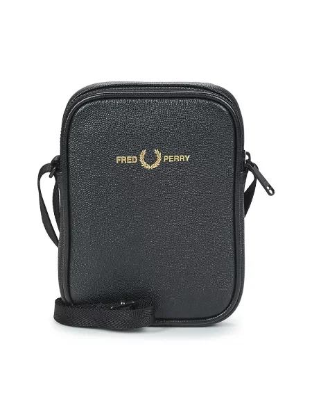 Usnjena torba Fred Perry črna