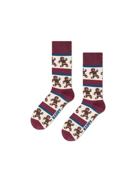 Șosete Happy Socks cu dungi bordo
