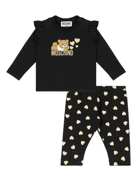 Spodnie dziecięce Moschino czarne