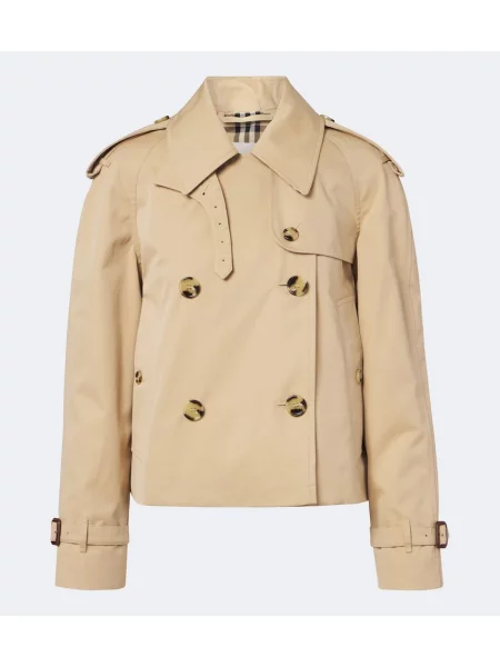 Geacă Burberry cu două rânduri de nasturi bej