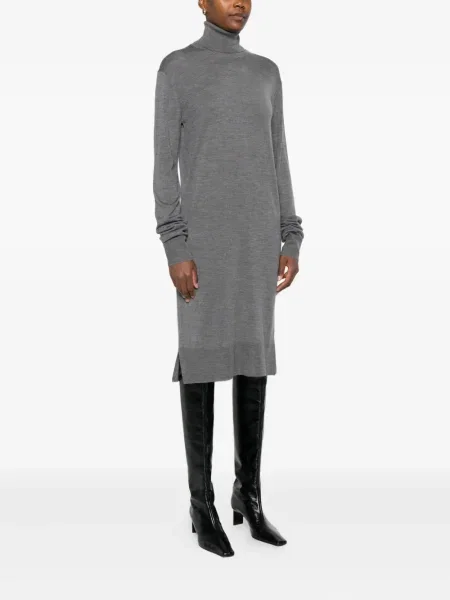 Rochie midi Toteme până la genunchi de costum gri