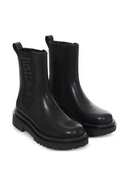 Botine Just Cavalli cu platformă negru