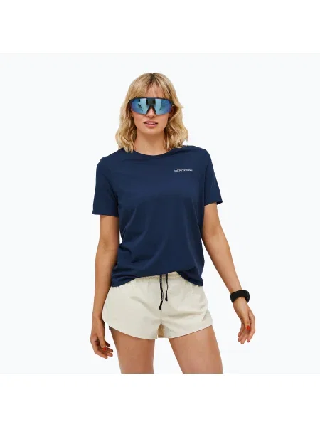 Peak Performance дамска тениска Explore logo blue shadow синьо