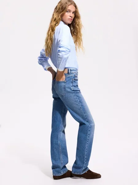Reserved Джинси straight fit синій