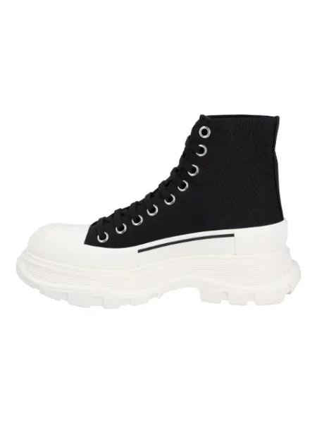 Botki Alexander Mcqueen płócienne czarne