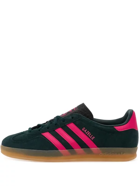 Sneakerși Adidas Campus cu imagine alergare din piele de căprioară negru