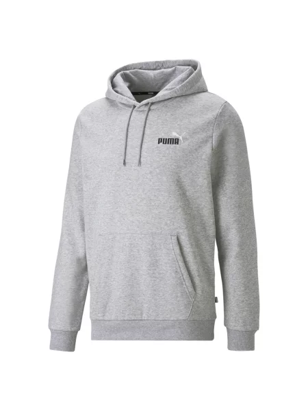 Bluza z kapturem i małym dwukolorowym logo Essentials+ PUMA czarna