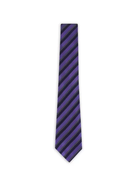 Prugasta kravata Zegna ljubičasta