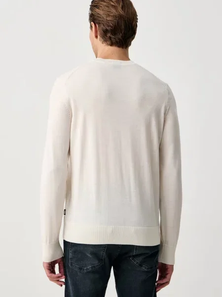BOSS sweter wełniany H-Leno beżowy