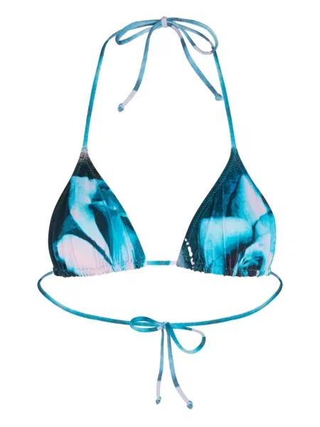 Bikini Jean Paul Gaultier cu imagine albastru
