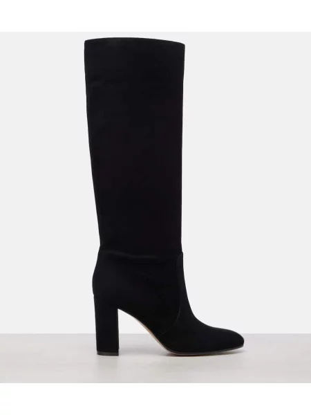 Cizme Gianvito Rossi din piele de căprioară negru