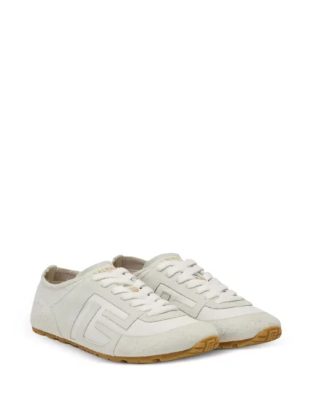 Sneakerși Balmain din piele de căprioară alb