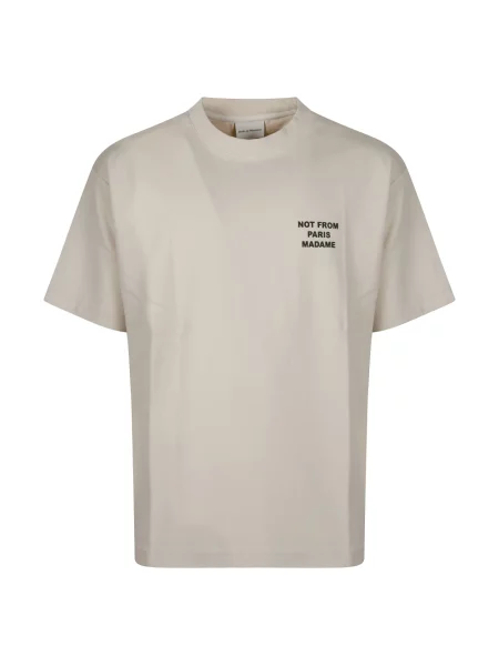 Drôle de Monsieur t-shirt Le T-Shirt Slogan z nadrukiem beżowy