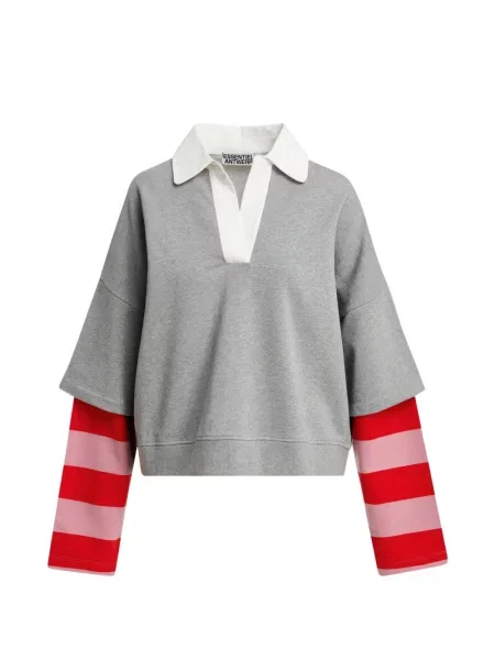 Gulerat tricou polo Essentiel Antwerp gri