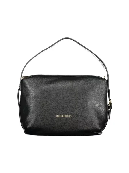 Lniana torebka Valentino Bags czarna