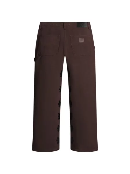 Pantaloni Lostshdws cu model floral maro
