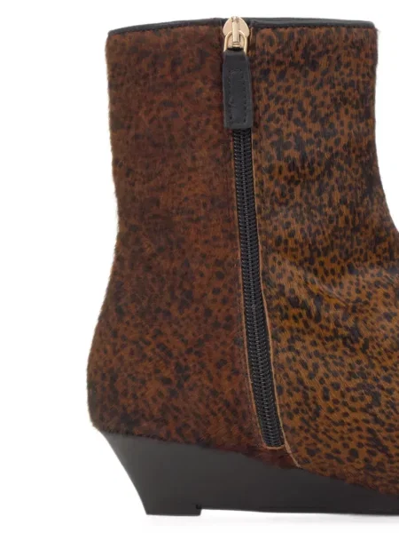 Cizme scurte Castaner cu imagine cu model leopard maro