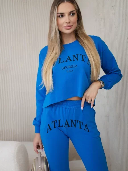 Komplet dresowy Kesi z nadrukiem niebieski