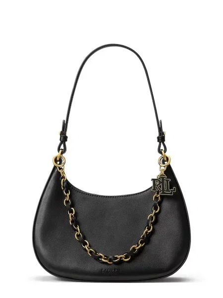 Lauren Ralph Lauren hobo kabelka kožená černá