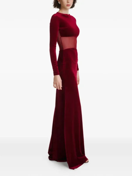 Rochie maxi 2310 Studio plasă lungă de costum roșu