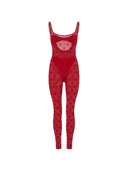 Mrežasti kombinezon Marine Serre crvena