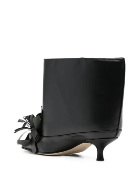 Cizme scurte A.w.a.k.e. Mode din piele cu model floral negru