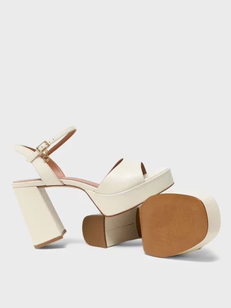 Шкіряні босоніжки Maje білі