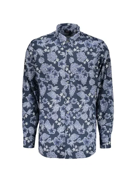 Риза с флорален принт Paul & Shark на цветя синьо