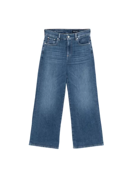 Szerokie jeansy Ag Jeans niebieskie