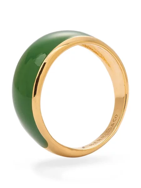 BERRIES inel pentru femei din argint placat cu aur Viva Green Apple Mini Ring verde