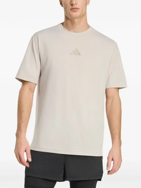 Scurt tricou Adidas alergare cu broderie portocaliu