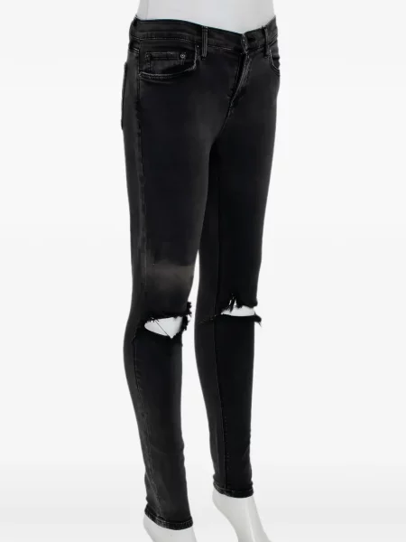 Слаб дънки skinny fit Grlfrnd с протрити краища сиво