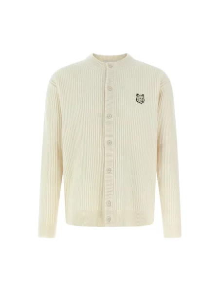 Kardigan Maison Kitsune wełniany beżowy